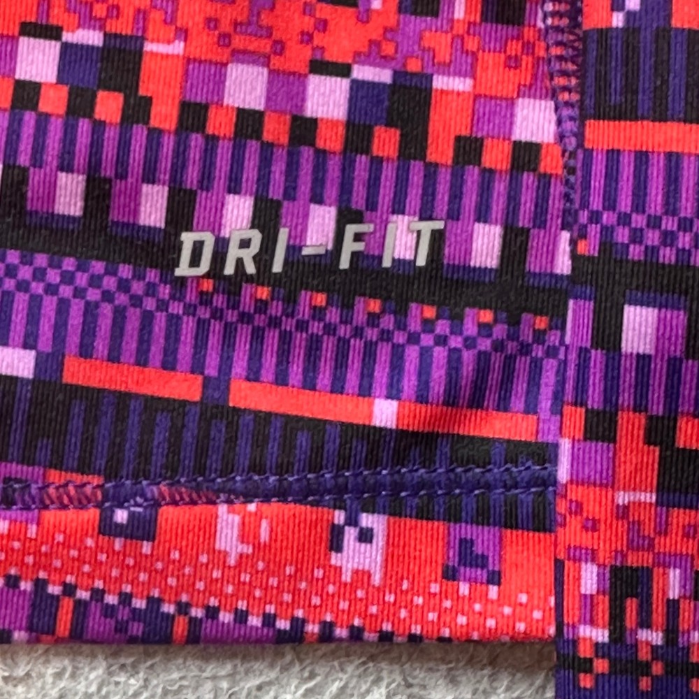 Nike Pro Pullover Womens L Purple Dri-FIT 1/4 Zip Geometric Print 685681-696 - Picture 7 of 13